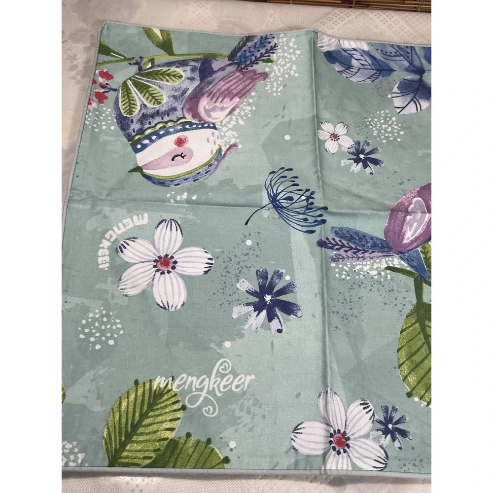 Bird Floral Throw Pillow Case 18x18 Colorful Flowers Decoration Pillow Cover